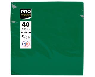 Conf. 40 Tovaglioli monouso in ovatta di cellulosa micro-goffrata a 2 veli, 38x38cm 