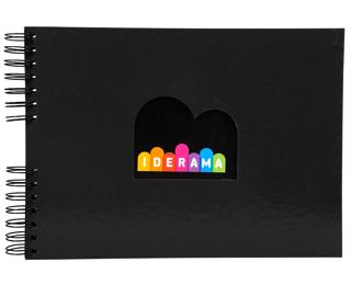 Alb spir Iderama 32x22cm noir 50p noires - Noir