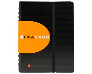 Porte cartes de visite à pochettes détachables Exacard 120 cartes Exactive® - 20x14,5cm 