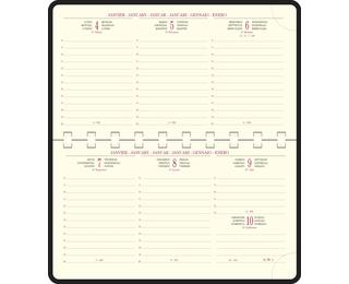 Recharge Agenda de poche Temporel 16S spiralé 9 x 16 cm Semainier Janvier à Décembre 2027
