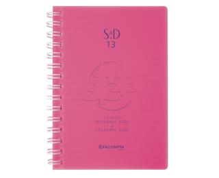 Agenda de poche SAD 13S Linicolor 9 x 13 cm Semainier Septembre 2025 à Décembre 2026 - 16 mois. - Couleurs assorties