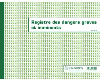 Piqûre 24x32cm - Registre des dangers graves et imminents - 20 pages