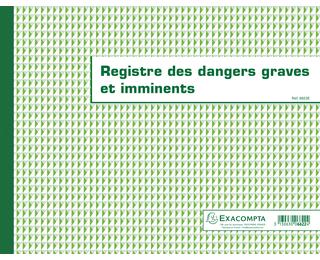 Piqûre 24x32cm - Registre des dangers graves et imminents - 20 pages