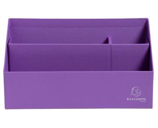 Trieur vertical / porte lettres 3 compartiments carton Teksto - Violet