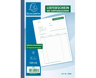 Buch mit Lieferscheinen, DIN A5, 2x40 Blatt 