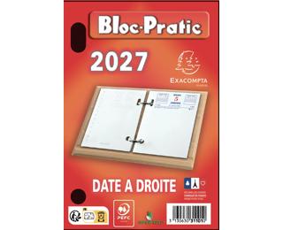 Bloc-pratic date à droite 8,2 x 12 cm - 2027 