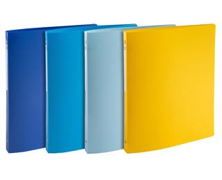 Ringhefter A4 mit 4 Ringen 15mm, Recycling-PP, BeeBlue 