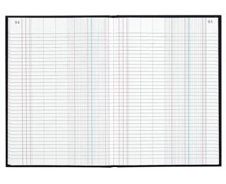 Registre 340X225 Journal avec répertoire de fin 600 pages foliotées - Noir toilé