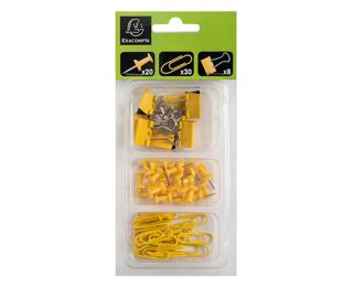 Kit de 58 attaches Iderama - Jaune