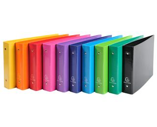 Classeur rigide rembordé pour fiches bristol 125x200mm 2 anneaux 25mm Iderama 