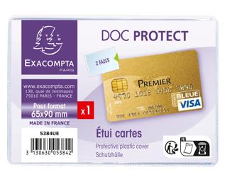 Etui de protection pour carte bancaire PVC lisse 20/100e - Cristal