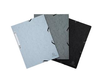 Lot de 3 chemises à élastiques 3 rabats carte lustrée 400g/m2 - A4 