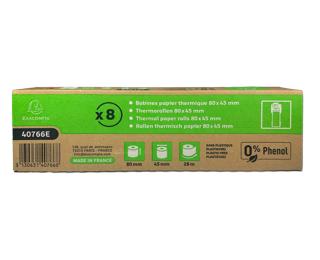 Bobine pour tickets de caisse 80x45mm - 28m - 1 pli thermique 48g/m2 sans Phenol et sans plastique