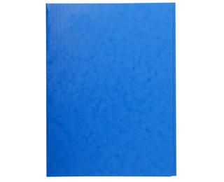 Chemise simple sans élastique avec 3 rabats carte lustrée 400gm2 - A4 - Bleu