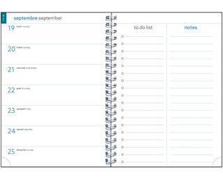 Recharge agenda de bureau EasyTime 21S Spiralé 21 x 15 cm Semainier Janvier à Décembre 2027