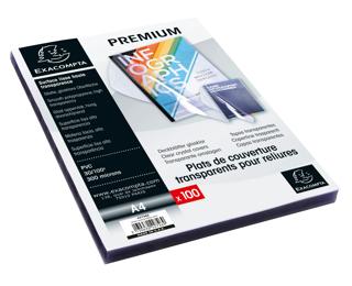 Doos 100 transparante PVC kaft 30/100e voor inbinding - A4 