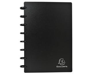 Porte-cartes de visite à anneaux et pochettes détaclables A5 - Noir