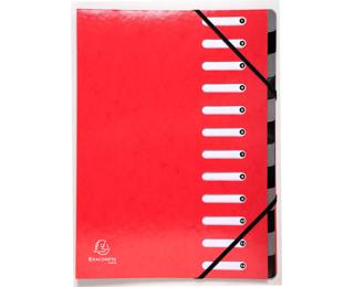 Cartella Harmonika Iderama con elastici e divisori, dorso estensibile, finestre ritagliate, 12 scomparti - A4 