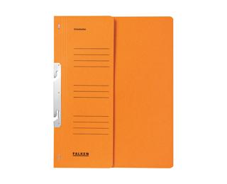 Einhakhefter für DIN A4, 250g/m2 Manila-RC-Krt., 1/2 Vorderd., kaufm. Heftung - Orange