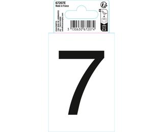 Autocollant PVC adhésif antidérapant chiffre 7 - Noir
