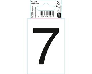 Autocollant PVC adhésif antidérapant chiffre 7 - Noir