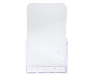 Tischprospekthalter mit 1 Fach DL (10x21cm), Exacryl - Kristall