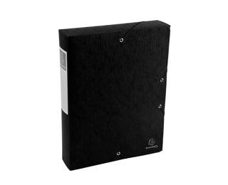 Exacompta Scotten Elasticated Filing Box (60mm Spine) - Black