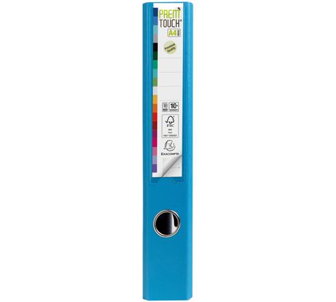 Exacompta Carton De 10 Classeurs à Levier A4 Prem'Touch Dos 50mm Bleu Clair - Mécanique 55mm