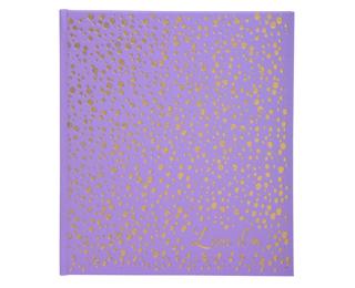 Gästebuch 140 Seiten gold, 21x19cm, Plum' Grün - Violett