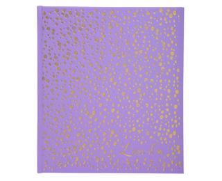 Gästebuch 140 Seiten gold, 21x19cm, Plum' Grün - Violett