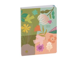 Agenda de bureau EasyDay Journal 17 Mini Labo 12 x 17 cm Journalier Janvier à Décembre 2026 - Vert