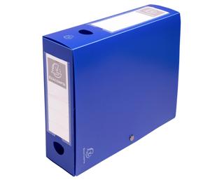 Boite de classement à pression Dos 80mm polypropylène 7/10e Opaque - A4 - Bleu