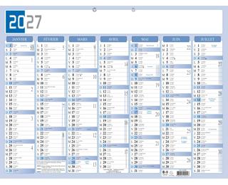 Calendrier Bicolore 43 x 33,5 cm Semestriel 2027