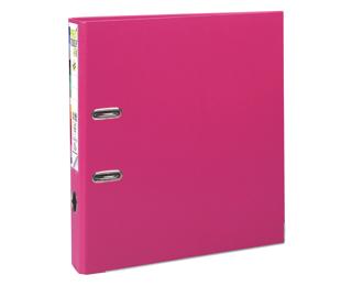 Premium-Ordner PREM'TOUCH aus PP mit 2 Ringen, Rücken 50mm, 32x30cm für DIN A4 Überbreite - Himbeerfarben
