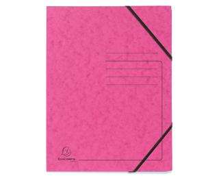 Bedrukte Elastomappen zonder klep - glanskarton 355g/m2 - A4 - Roze