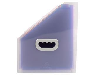 Crystal PP Tijdschriftenhouder 12 tabs - Transparant