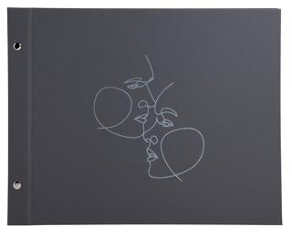 Album con viti 40 pagine nere 37x29cm Art - Nero