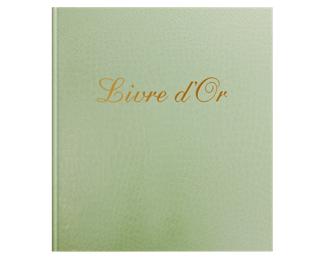 Livre d'or 140 pages tranche or Prestige - Vert turquoise