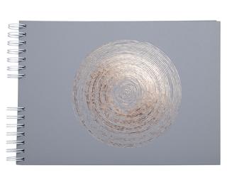 Spiralalbum 50 Seiten weiß, 32x22 cm, Ellipse - Grau
