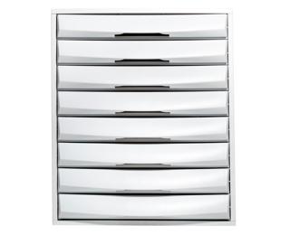 Módulo A4+, cajones cerrados + 8 alturas + STOP de seguridad, tamaño: 38mm Office - Gris claro