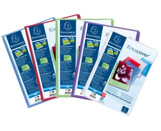 Protège-documents en polypropylène semi rigide Kreacover® Chromaline 120 vues - A4 - Couleurs assorties