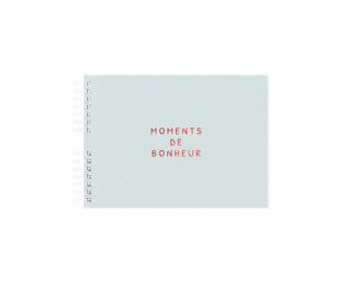 Album à spirales 50 pages blanches Bonheur - Bleu ciel