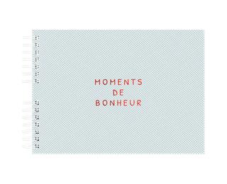 Album à spirales 50 pages blanches Bonheur - Bleu ciel