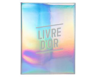 Livre d'or 100 pages tranche argent - Format 27x22cm - GLOSSY 