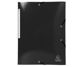Chemise à élastiques 3 rabats Maxi capacity carte lustrée pelliculée 425gm2 Iderama A4 - Noir