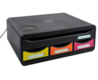 TOOLBOX MINI, 4 Schubladen mit Qi Ladestation - Regenbogen