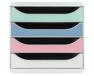 Module de classement Big Box 4 tiroirs Autentik - Couleurs assorties