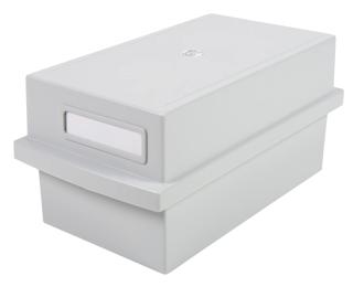 Boîte à fiches "K" DIN A7 - Gris lumière
