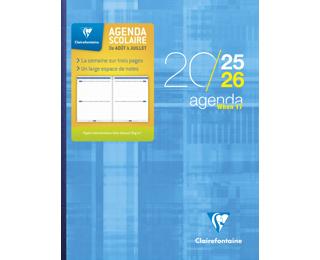 Agenda When 17 16 x 22 cm Semainier Août 2025 à Juillet 2026 - Bleu