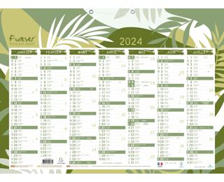 Calendrier Forever@ recyclé 43 x 33,5 cm Semestriel 2024 - Visuel